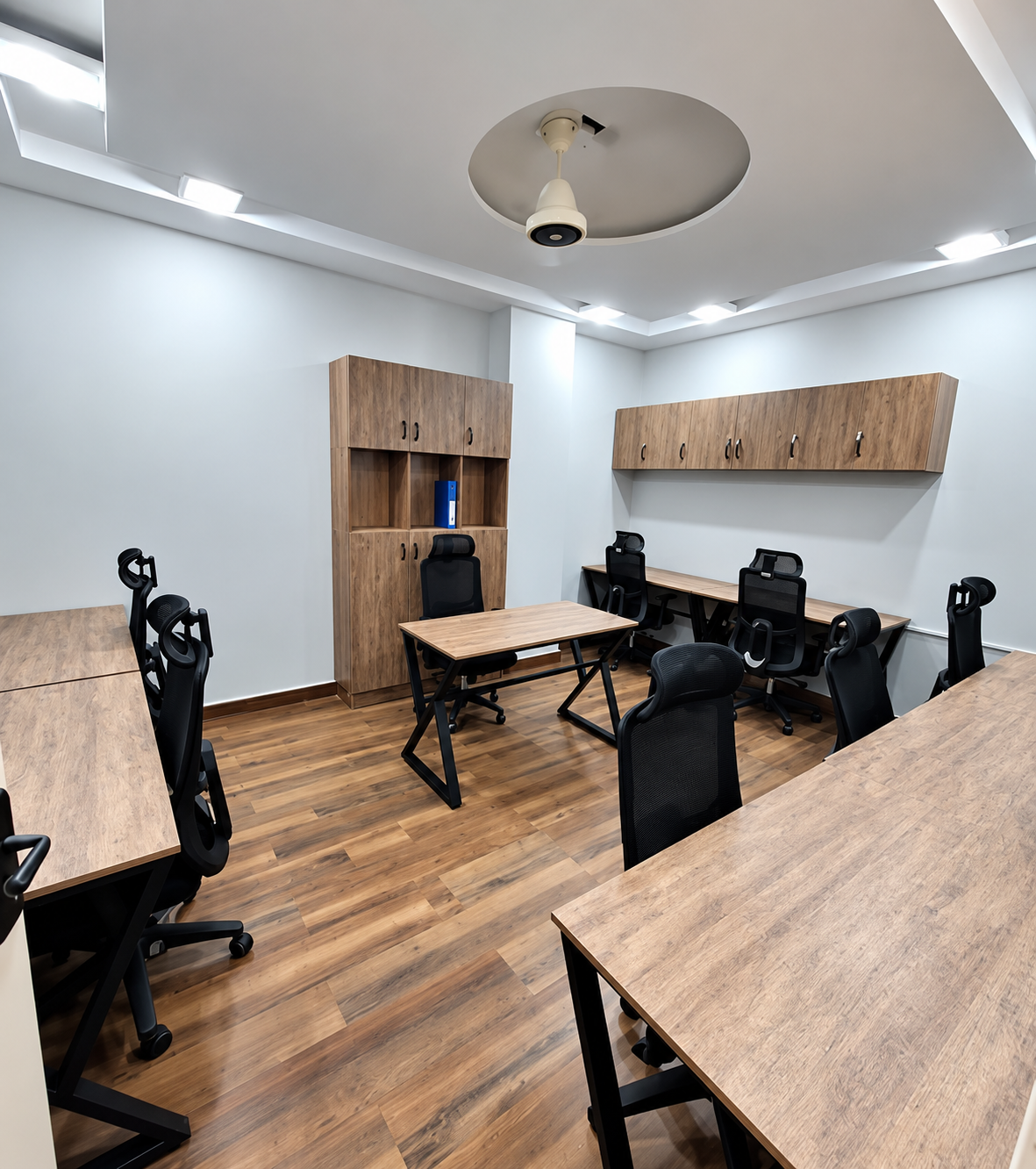 Small private office with whiteboard and air conditioning